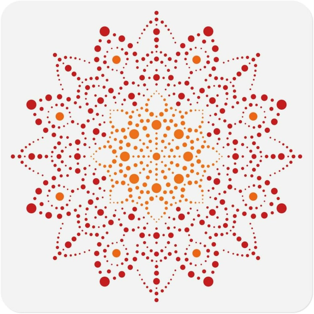 X Home Decor - Modello di stencil con mandala a