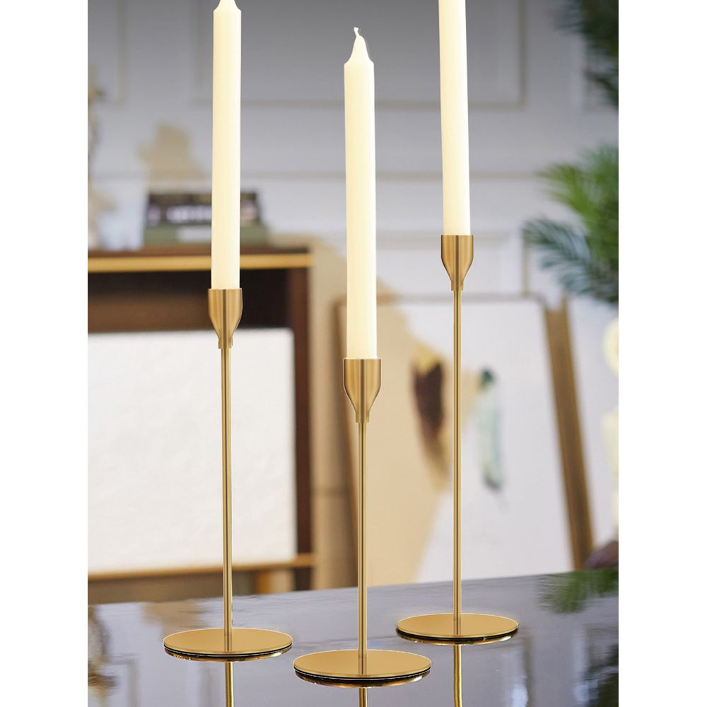 Home Decor Luxury - Set di 3 Candelieri in Rame,