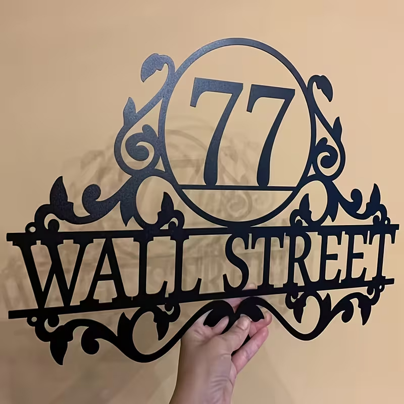 Home Decor For Wedding - Targa personalizzata in metallo con numero
