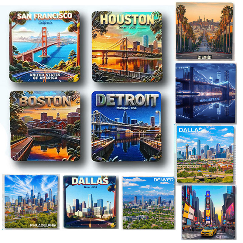 Home Decor Houston - Magneti per Frigorifero USA: Dallas, Boston,