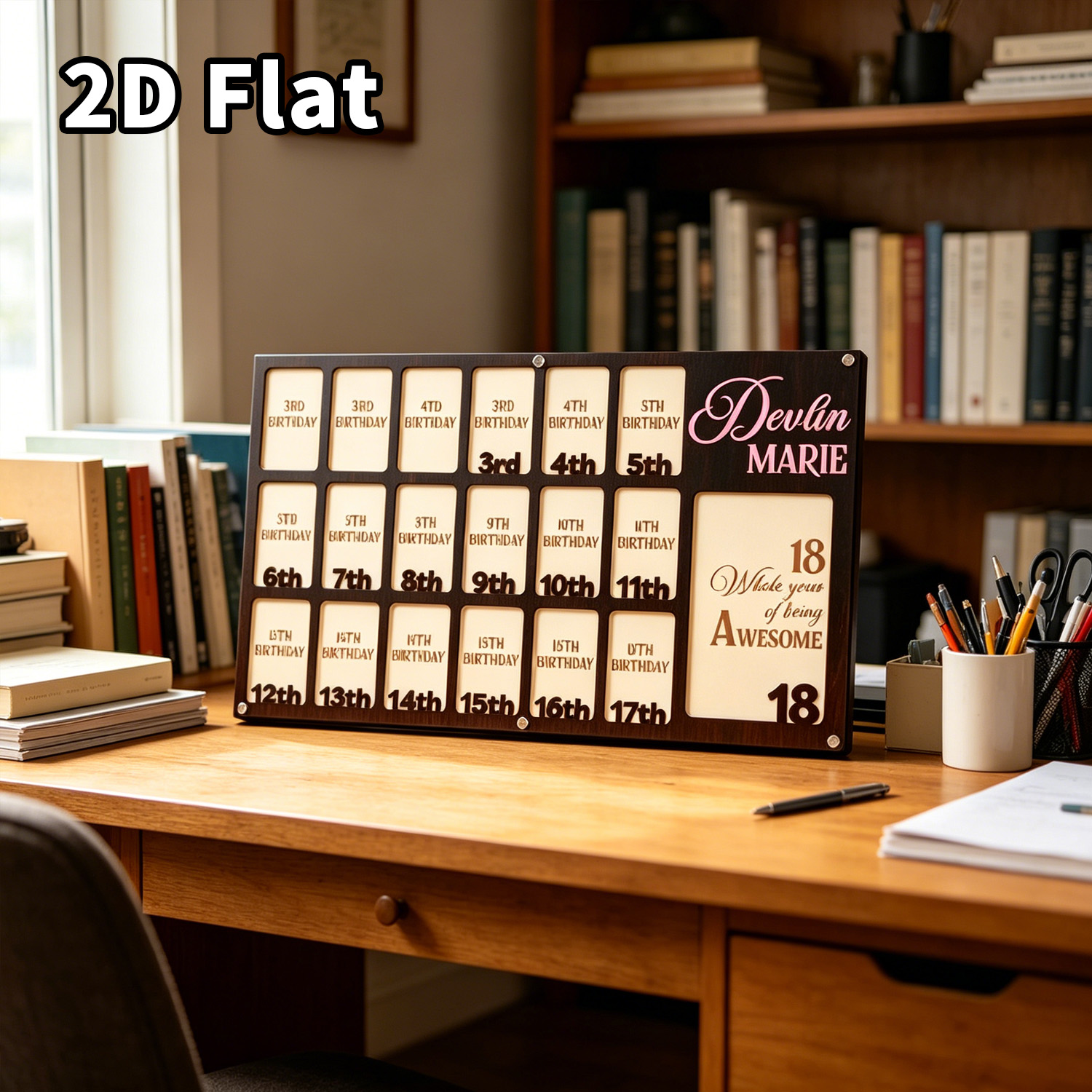 Home Decor Diy - Cornice Portafoto in Legno Personalizzabile, Decorazione