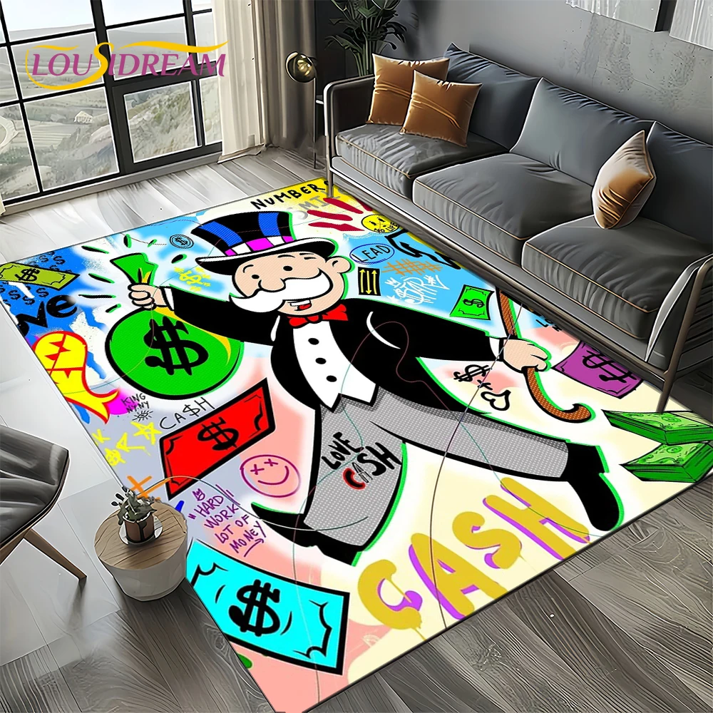 Home Decor Online Game - Tappeto 3D a Tema Monopoly con