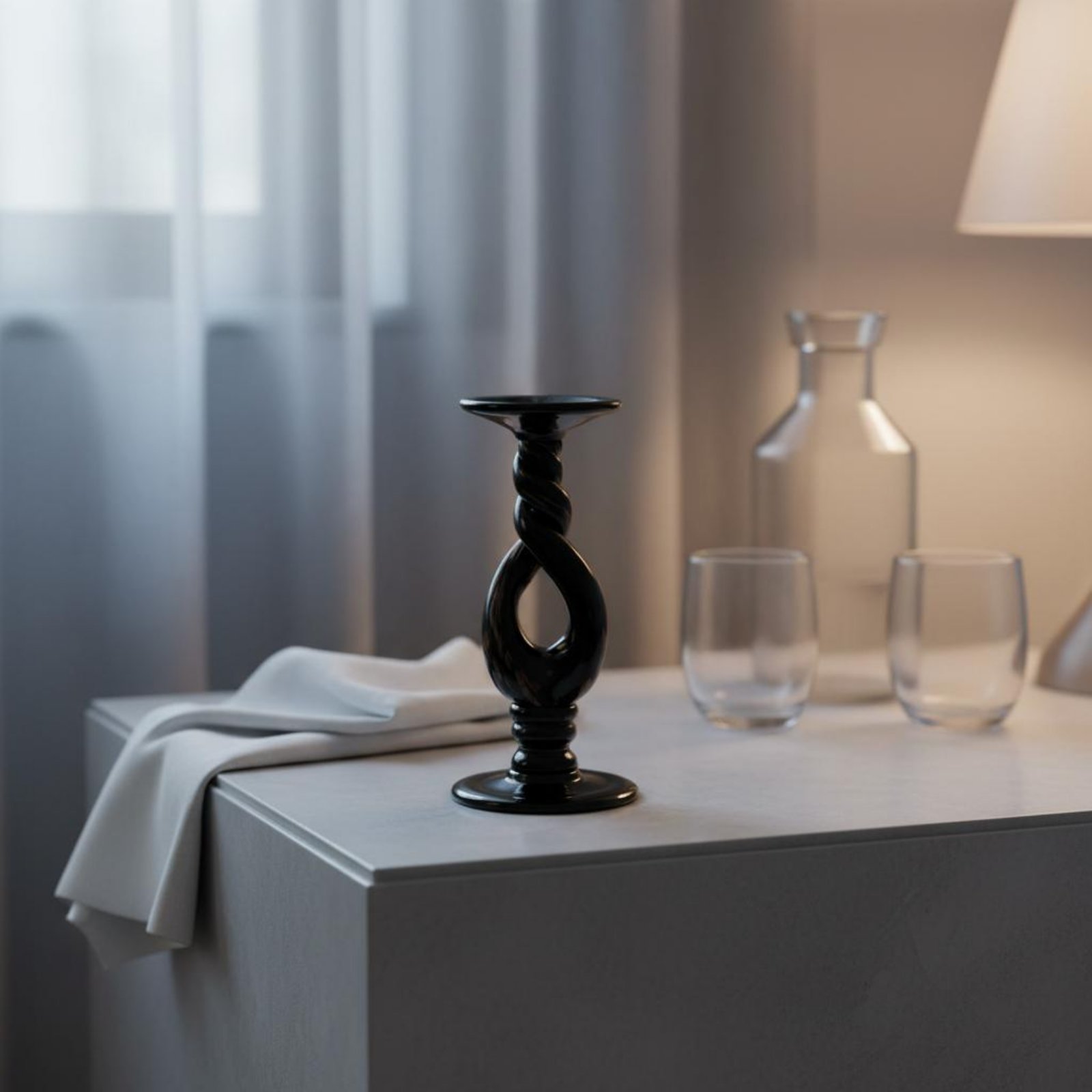 Home Decor Luxury - Set di 2 Portacandele in Vetro