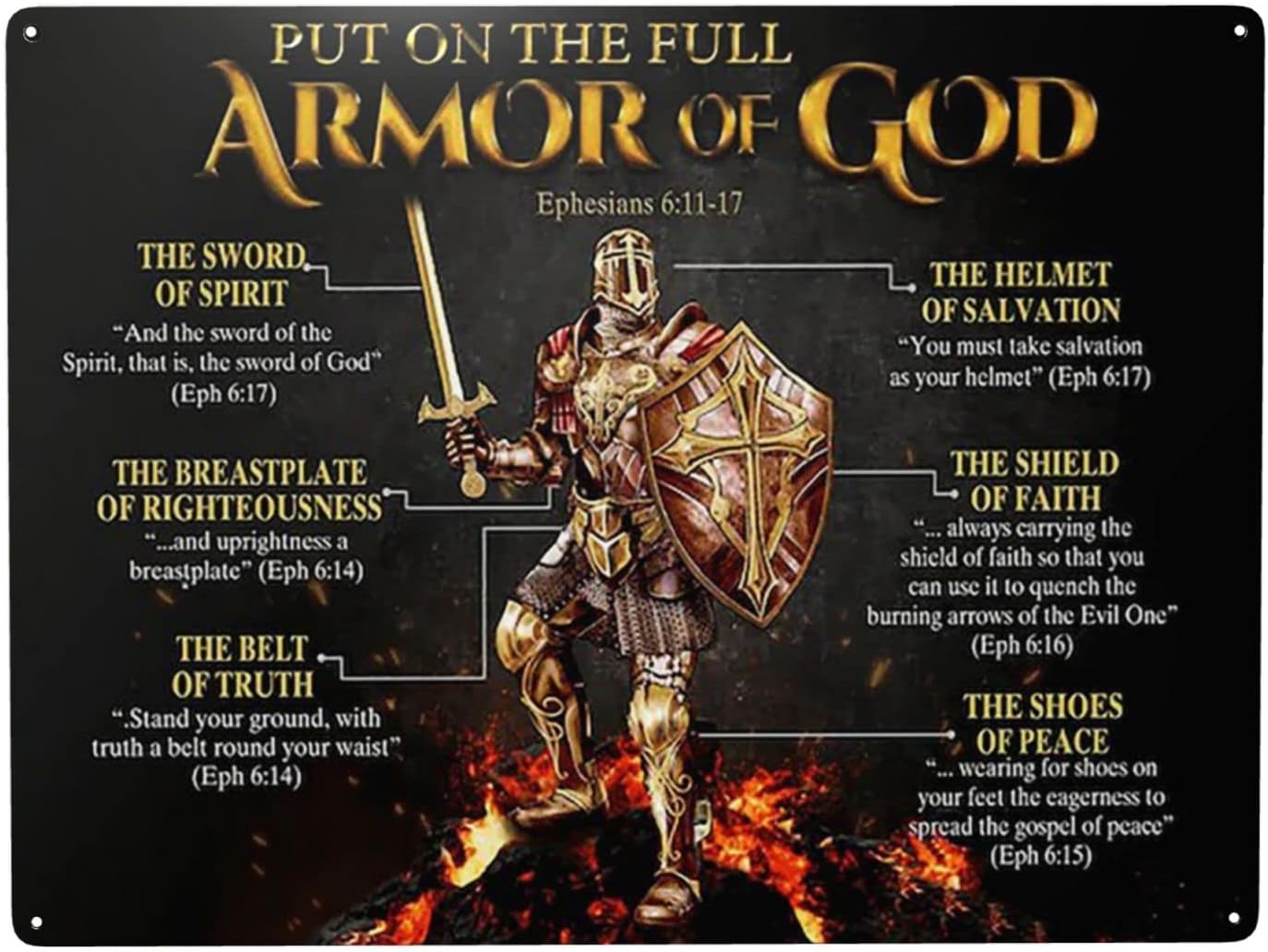 X Home Decor - 1p,WZVZGZ ARMOR OF GOD Logo in