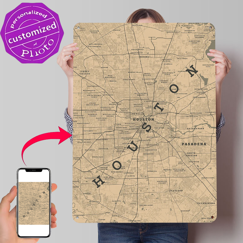 Home Decor Houston - Poster in Metallo di Houston Texas,