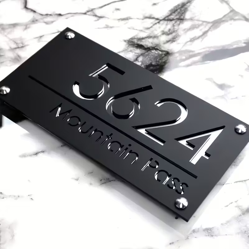 Home Decor For Wedding - Targa Numero Civico Personalizzata in Acrilico
