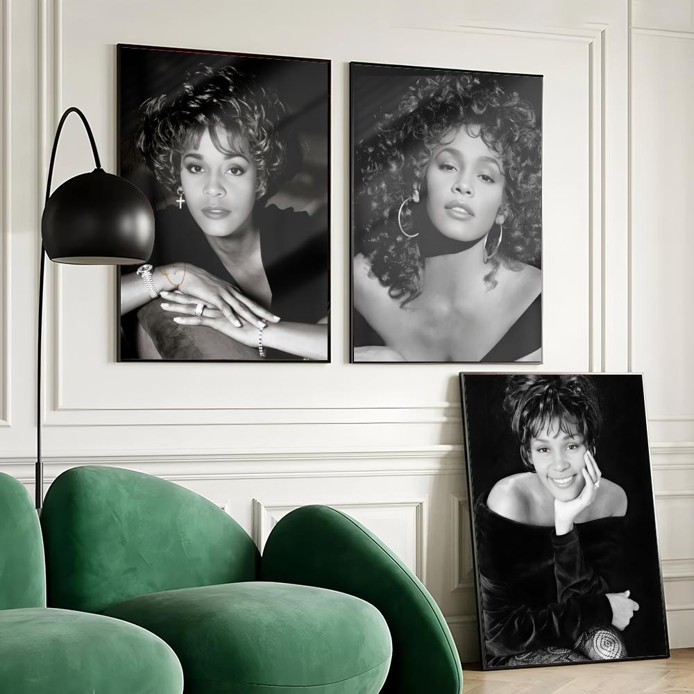 Home Decor Houston - W-Whitney H-Houston Music Poster Adesivo da