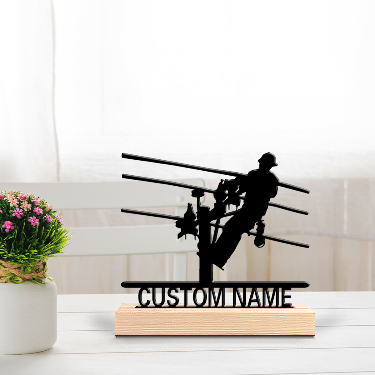 Home Decor For Wedding - Statua in Metallo Personalizzata per Elettricisti,