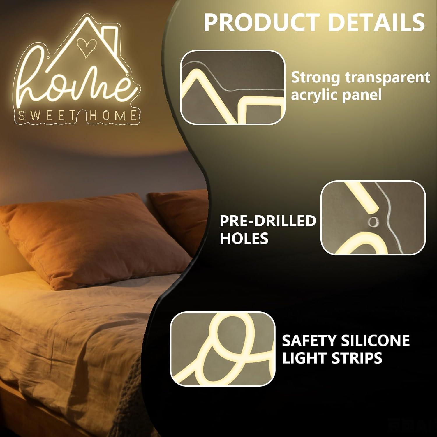 Insegna al Neon 'Sweet Home' c - Home Decor Light recensione e prezzo