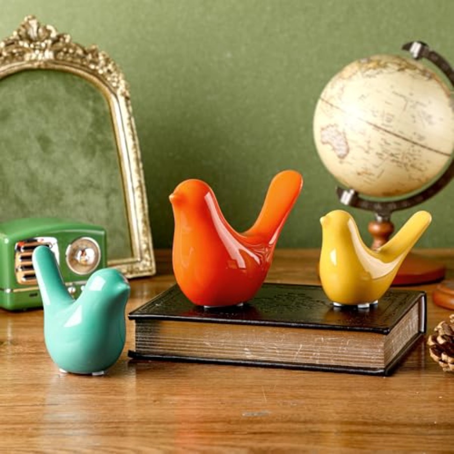 Set di 3 Uccelli in Ceramica S - Home Decor Medieval recensione e prezzo
