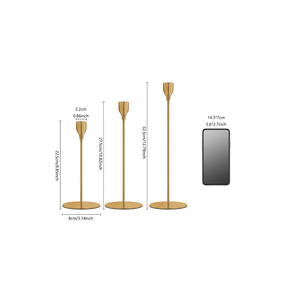 Set di 3 Candelieri in Rame, O - Home Decor Luxury recensione e prezzo