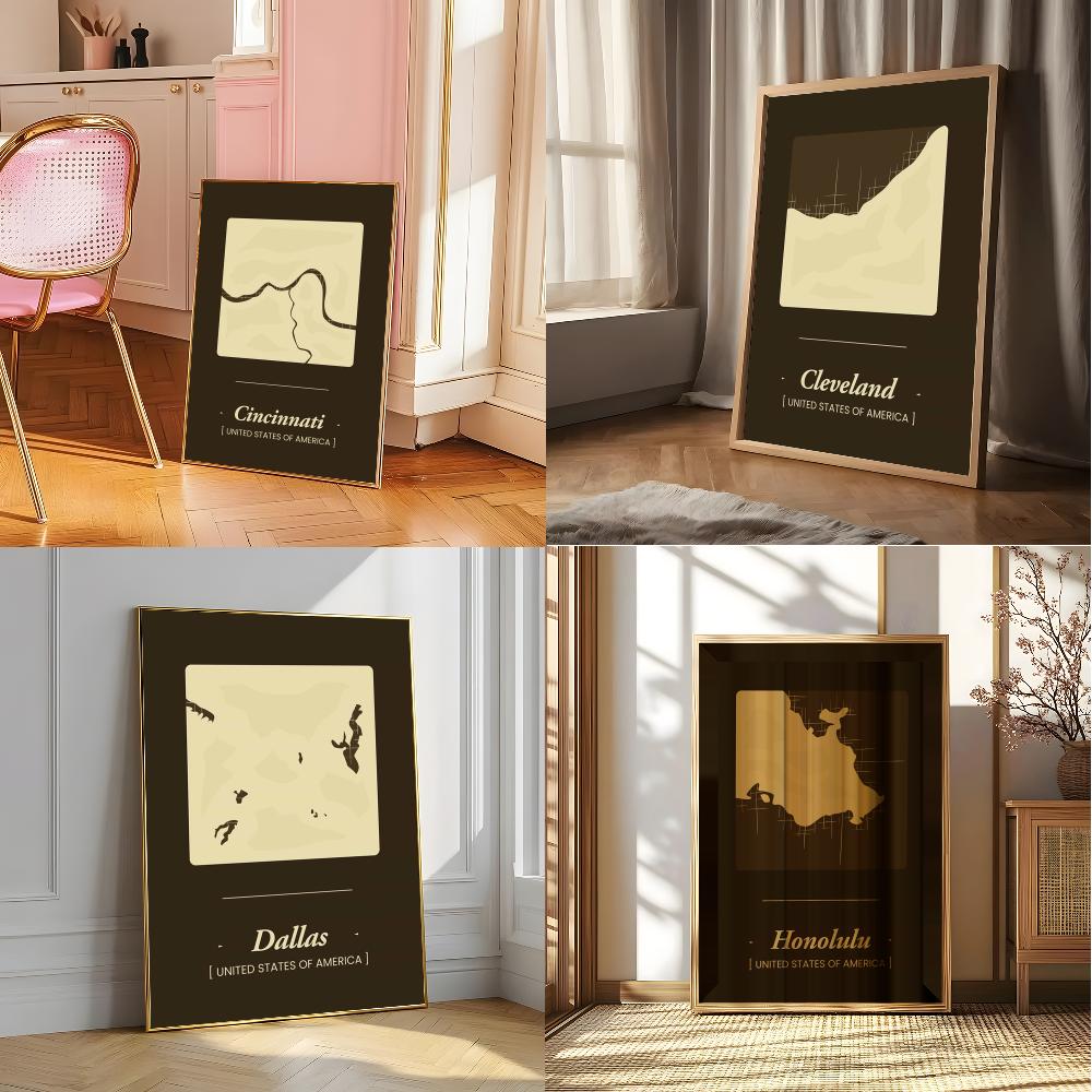 Poster con mappa della città d - Home Decor Houston recensione e prezzo