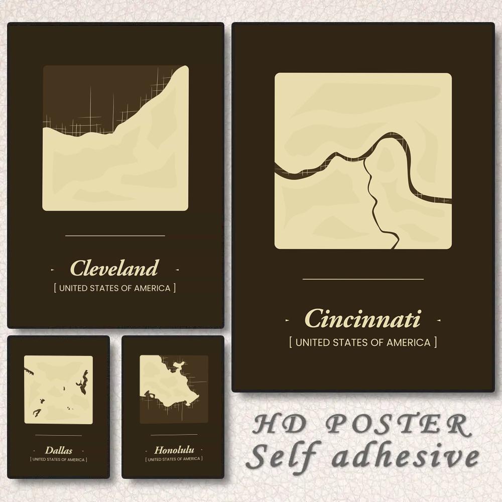Poster con mappa della città d - Home Decor Houston recensione e prezzo