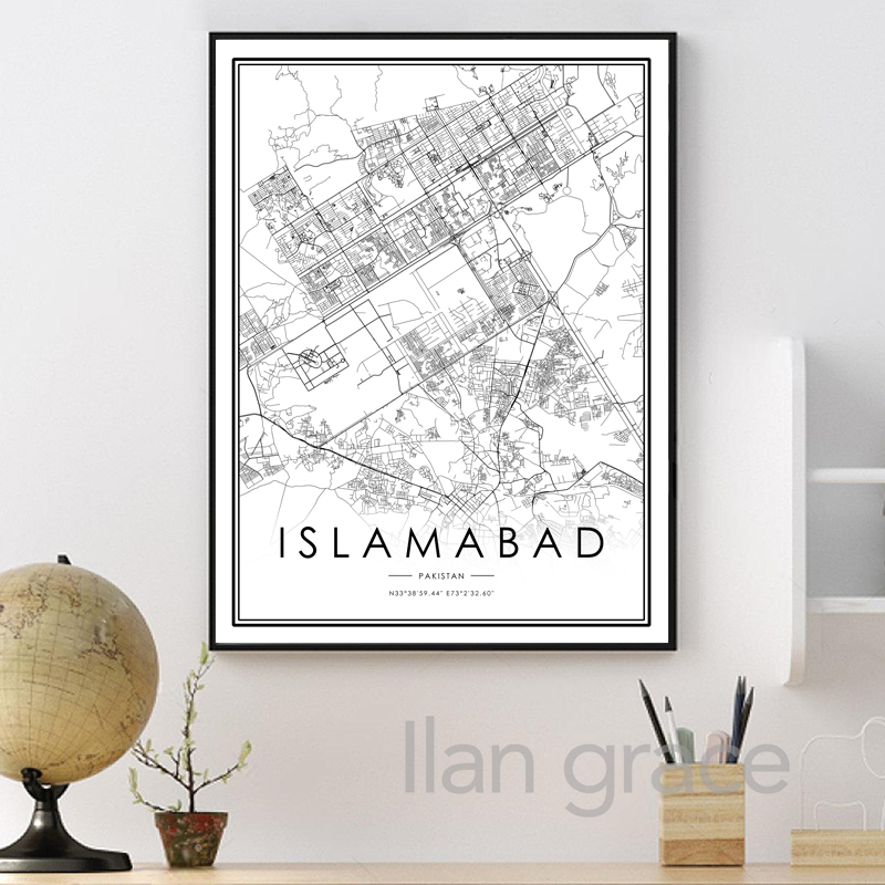 KARACHI City Map Poster mappa  - Home Decor Karachi recensione e prezzo