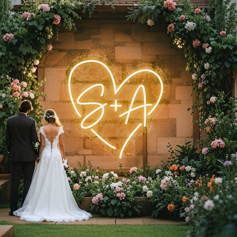 Insegna al neon a LED con iniz - Home Decor For Wedding recensione e prezzo