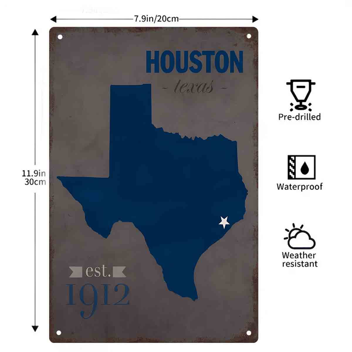 Insegna da parete in metallo c - Home Decor Houston recensione e prezzo