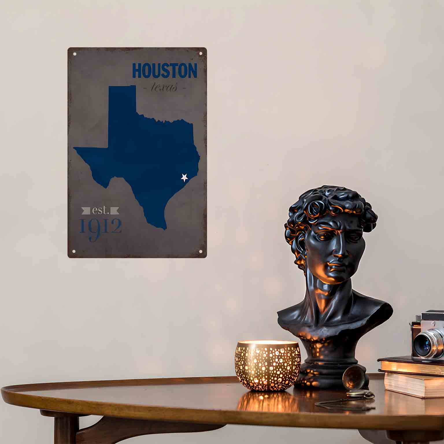 Insegna da parete in metallo c - Home Decor Houston recensione e prezzo