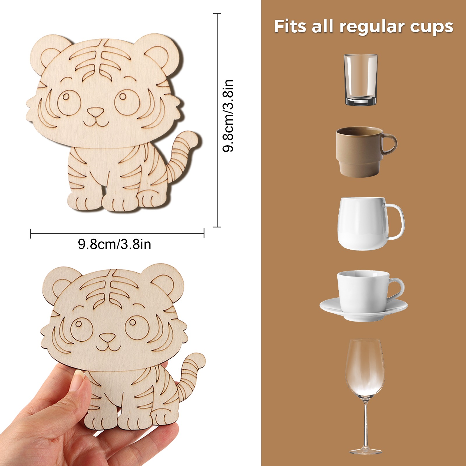 Set di 10 Ornamenti in Legno N - Home Decor Diy recensione e prezzo
