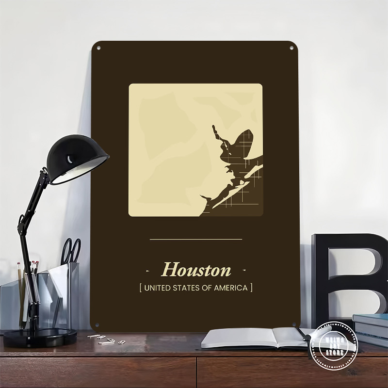 Poster in Latta con Mappa di H - Home Decor Houston recensione e prezzo