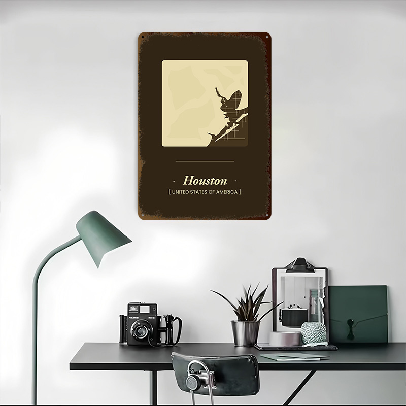 Poster in Latta con Mappa di H - Home Decor Houston recensione e prezzo