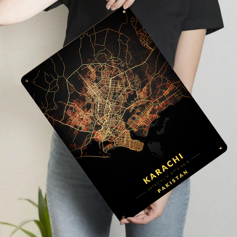 Karachi Pakistan Mappa della c - Home Decor Karachi recensione e prezzo