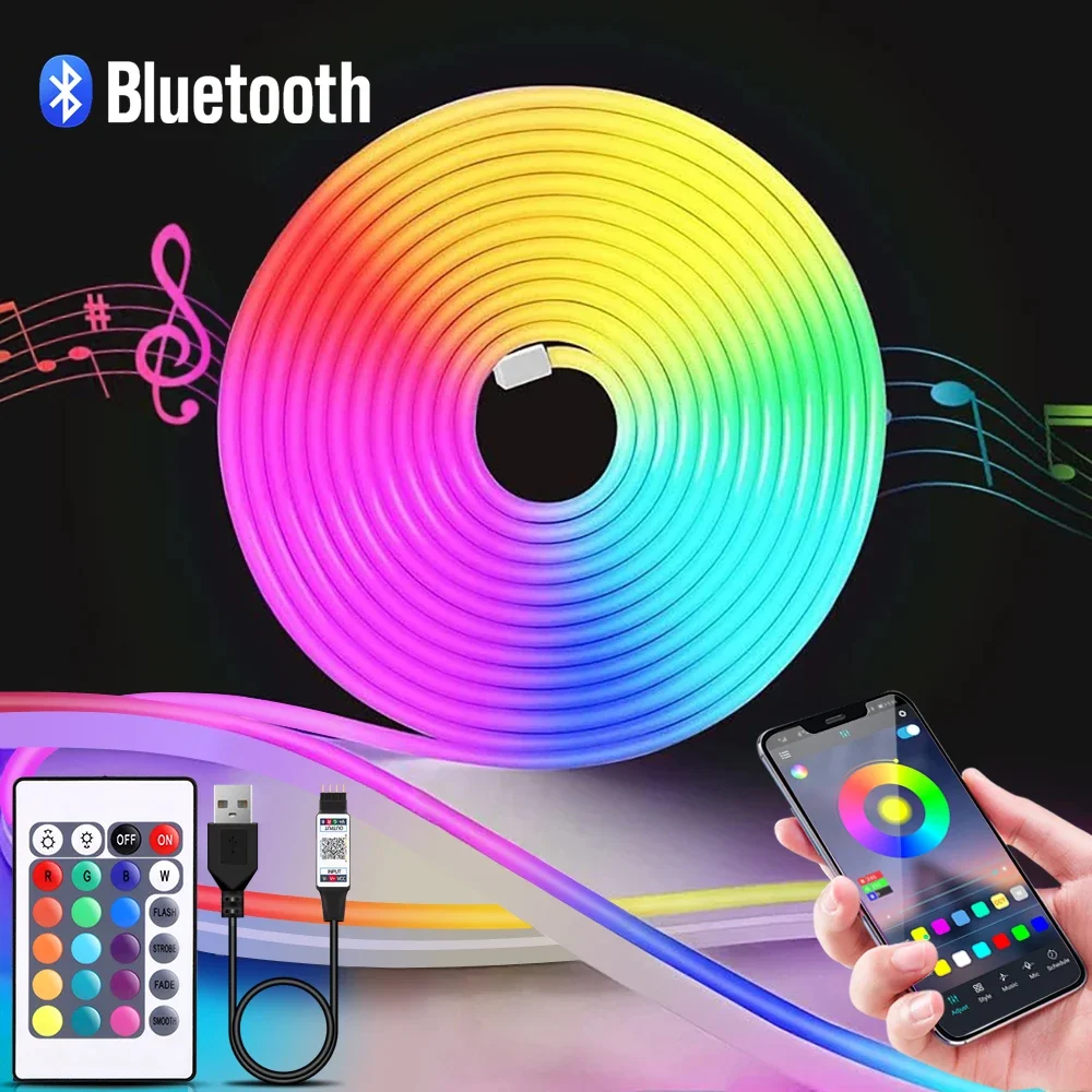 1-5m RGB LED Neon Strip Light  - Home Decor Lamp recensione e prezzo